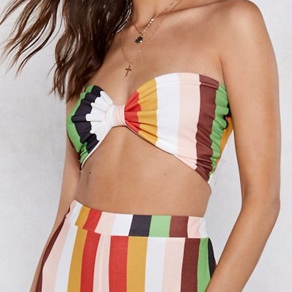 Nasty Gal Tops - Striped bra top